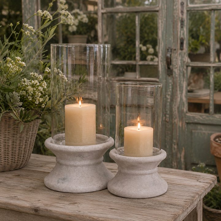 AMALFI SMALL  WINDLIGHT 15x15x24cm